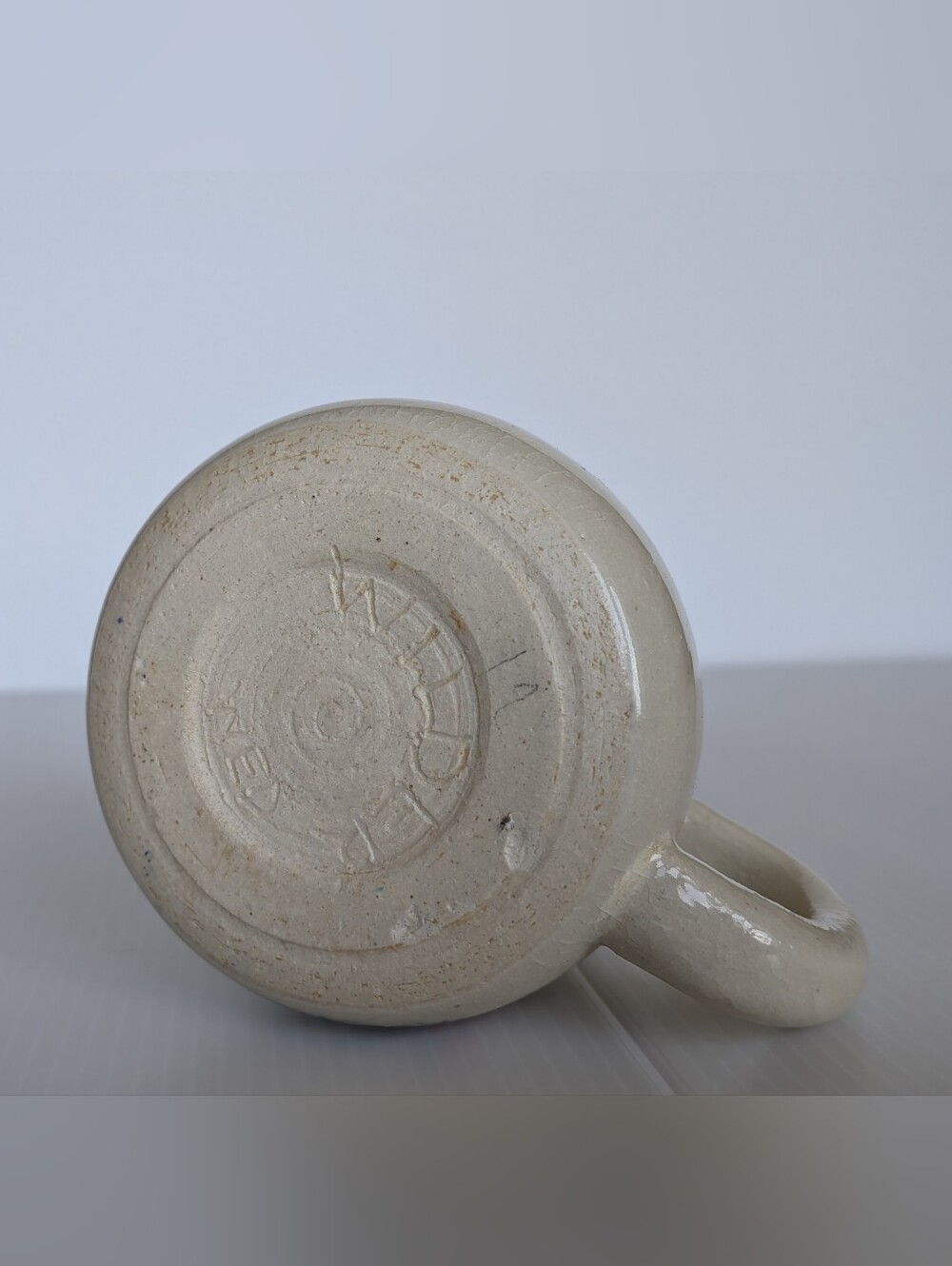 Rustic Studio Pottery Mug Handmade Stoneware Abstract Tree Ceramic Cup - Picture 3 of 10